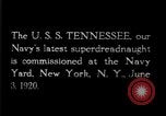 Image of USS Tennessee battleship New York United States USA, 1920, second 3 stock footage video 65675027596
