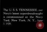Image of USS Tennessee battleship New York United States USA, 1920, second 10 stock footage video 65675027596