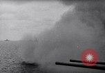 Image of US Naval guns fire overhead during amphibious assault on Iwo Jima Iwo Jima, 1945, second 12 stock footage video 65675027605