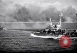Image of US Naval guns fire overhead during amphibious assault on Iwo Jima Iwo Jima, 1945, second 37 stock footage video 65675027605