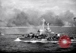Image of US Naval guns fire overhead during amphibious assault on Iwo Jima Iwo Jima, 1945, second 39 stock footage video 65675027605