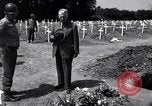 Image of Secretary of State Cordell Hull visits U.S. 4th Division Cemetery Normandy France, 1944, second 23 stock footage video 65675027617