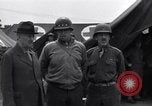 Image of Stimson with Bradley and Patton tour field hospital Cherbourg Normandy France, 1944, second 21 stock footage video 65675027646