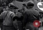 Image of Stimson with Bradley and Patton tour field hospital Cherbourg Normandy France, 1944, second 22 stock footage video 65675027646