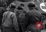 Image of Stimson with Bradley and Patton tour field hospital Cherbourg Normandy France, 1944, second 25 stock footage video 65675027646