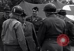 Image of Stimson with Bradley and Patton tour field hospital Cherbourg Normandy France, 1944, second 26 stock footage video 65675027646