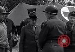 Image of Stimson with Bradley and Patton tour field hospital Cherbourg Normandy France, 1944, second 28 stock footage video 65675027646