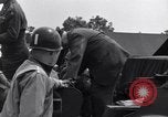 Image of Stimson with Bradley and Patton tour field hospital Cherbourg Normandy France, 1944, second 33 stock footage video 65675027646