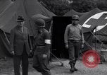Image of Stimson with Bradley and Patton tour field hospital Cherbourg Normandy France, 1944, second 55 stock footage video 65675027646