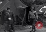 Image of Stimson with Bradley and Patton tour field hospital Cherbourg Normandy France, 1944, second 56 stock footage video 65675027646