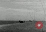 Standbild B6N Jill Flugzeuge starten von japanischen Flugzeugträger Zweiten Weltkrieg Pazifischer Ozean, 1944, aus Sekunde 8 historischem Filmmaterial Videoclip 65675027684