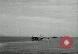 Standbild B6N Jill Flugzeuge starten von japanischen Flugzeugträger Zweiten Weltkrieg Pazifischer Ozean, 1944, aus Sekunde 13 historischem Filmmaterial Videoclip 65675027684