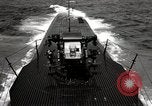 Image of five inch twenty five caliber gun firing after sub surfaces United States USA, 1945, second 38 stock footage video 65675027732