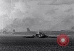 Image of US Naval gunfire supporting ground troops Okinawa Ryukyu Islands, 1945, second 39 stock footage video 65675027751