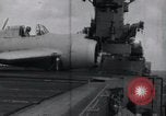Image of F4F-3 crash landing on deck of USS Hornet Pacific Theater, 1942, second 11 stock footage video 65675027776