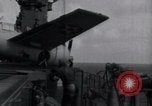 Image of F4F-3 crash landing on deck of USS Hornet Pacific Theater, 1942, second 17 stock footage video 65675027776