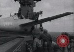 Image of F4F-3 crash landing on deck of USS Hornet Pacific Theater, 1942, second 20 stock footage video 65675027776