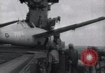 Image of F4F-3 crash landing on deck of USS Hornet Pacific Theater, 1942, second 24 stock footage video 65675027776