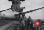 Image of F4F-3 crash landing on deck of USS Hornet Pacific Theater, 1942, second 25 stock footage video 65675027776