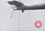 Image of F4F crash on CV-7 Pacific Theater, 1942, second 1 stock footage video 65675027778