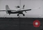 Image of F4F crash on CV-7 Pacific Theater, 1942, second 4 stock footage video 65675027778