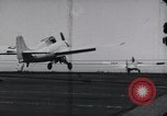 Image of F4F crash on CV-7 Pacific Theater, 1942, second 5 stock footage video 65675027778
