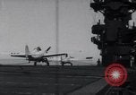 Image of F4F crash on CV-7 Pacific Theater, 1942, second 8 stock footage video 65675027778
