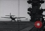 Image of F4F crash on CV-7 Pacific Theater, 1942, second 12 stock footage video 65675027778