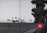 Image of F4F crash on CV-7 Pacific Theater, 1942, second 14 stock footage video 65675027778