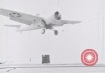 Image of F4F crash on USS Wasp CV-7 Pacific Theater, 1942, second 1 stock footage video 65675027780