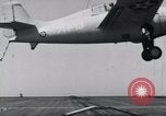 Image of F4F crash on USS Wasp CV-7 Pacific Theater, 1942, second 3 stock footage video 65675027780