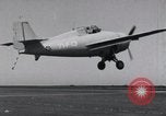 Image of F4F crash on USS Wasp CV-7 Pacific Theater, 1942, second 5 stock footage video 65675027780