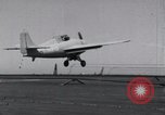 Image of F4F crash on USS Wasp CV-7 Pacific Theater, 1942, second 7 stock footage video 65675027780