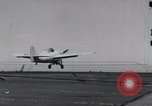 Image of F4F crash on USS Wasp CV-7 Pacific Theater, 1942, second 10 stock footage video 65675027780