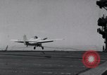 Image of F4F crash on USS Wasp CV-7 Pacific Theater, 1942, second 11 stock footage video 65675027780