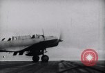 Image of SB2U crash on USS Wasp Pacific Theater, 1942, second 18 stock footage video 65675027781