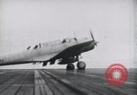 Image of SB2U crash on USS Wasp Pacific Theater, 1942, second 20 stock footage video 65675027781