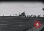 Image of SB2U crash on USS Wasp Pacific Theater, 1942, second 27 stock footage video 65675027781