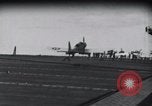 Image of SB2U crash on USS Wasp Pacific Theater, 1942, second 30 stock footage video 65675027781