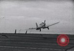 Image of SB2U crash landing on CV-7 USS Wasp Pacific Theater, 1942, second 12 stock footage video 65675027782