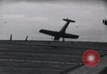 Image of SB2U crash landing on CV-7 USS Wasp Pacific Theater, 1942, second 17 stock footage video 65675027782