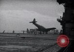 Image of SB2U crash into barrier United States USA, 1942, second 7 stock footage video 65675027783