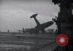 Image of SB2U crash into barrier United States USA, 1942, second 9 stock footage video 65675027783