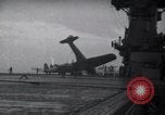 Image of SB2U crash into barrier United States USA, 1942, second 14 stock footage video 65675027783