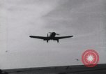 Image of SB2U landing on CV-7 USS Wasp Pacific Theater, 1942, second 7 stock footage video 65675027784