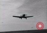 Image of SB2U landing on CV-7 USS Wasp Pacific Theater, 1942, second 8 stock footage video 65675027784