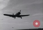 Image of SB2U landing on CV-7 USS Wasp Pacific Theater, 1942, second 12 stock footage video 65675027784