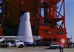 Image of Apollo1 service capsule transported by vehicle Cape Kennedy Florida USA, 1967, second 10 stock footage video 65675027854