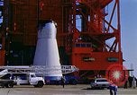Image of Apollo1 service capsule transported by vehicle Cape Kennedy Florida USA, 1967, second 11 stock footage video 65675027854