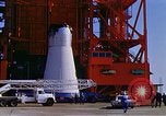 Image of Apollo1 service capsule transported by vehicle Cape Kennedy Florida USA, 1967, second 16 stock footage video 65675027854